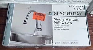 Glacier Bay Clare Single Handle Pull Down Laundry Utility Faucet in Chrome - Picture 1 of 10