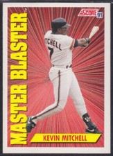 1991 Score #406 Kevin Mitchell San Francisco Giants