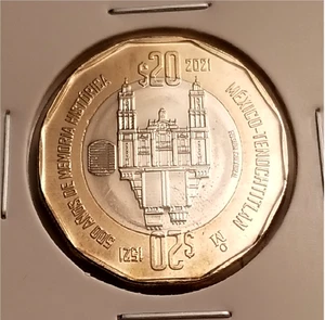 Mexico 20 Pesos 2021 500th Anniversary of Historical Memory Mexico-Tenochtitlan - Picture 1 of 4