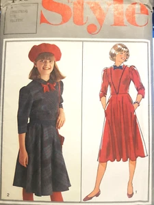 Vintage 1980s Sewing Pattern**Girls Dress**Fitted Bodice**Four-gore Flared Skirt - Picture 1 of 1