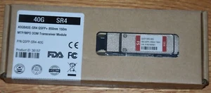 FS Cisco kompatibles 40GBASE-SR4 QSFP+ 850nm 150m Transceiver Modul NEU - Bild 1 von 3