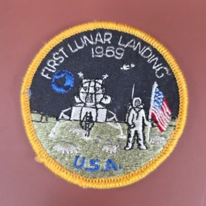 USA NASA First Lunar Landing Commemorative Embroidered Patch 1969 - Picture 1 of 5