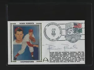 Robin Roberts Signed Auto Baseball 1989 FDC First Day Cover Autograph - Picture 1 of 2