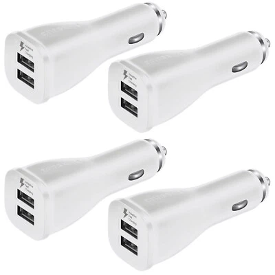 4-Pack OEM Dual USB Fast Car Charger for Samsung Galaxy S9 S10 Plus Note 9 10 20 - Image 1 of 4