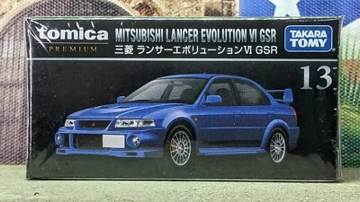 TOMICA PREMIUM #13 MITSUBISHI LANCER EVOLUTION VI GSR 1/61 SCALE USA STOCK!!! - Image 1 of 4