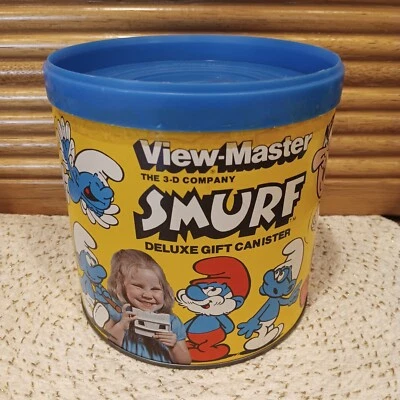 Vintage 1982 Smurf View Master Deluxe Canister Set--Complete Set  - Image 1 of 4