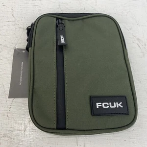 FCUK French Connection flight bag in khaki and white-Green - Picture 1 of 2