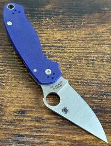 Spyderco Para 3 PM3 Knife G-10 Blue/Purple CPM S110V C223GPDBL FACTORY SECOND - Picture 1 of 3