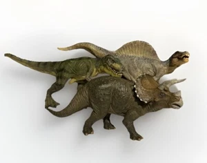 Papo Ultimate Dinosaur Set Triceratops Allosaurus T-rex 2006 Realistic Schleich - Picture 1 of 10