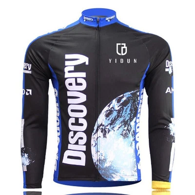 Chaqueta deportiva térmica de ciclismo de invierno Discovery para hombre manga larga polar Foto 1 de 3