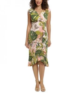 New $99 London Times Women's Knee Length Sleeveless V-Neck Sundress Dress A3855 - Picture 1 of 16