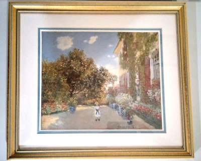 Claude Monet’s The Artist’s House in Argenteuil óleo sobre lienzo enmarcado AI Chicago Foto 1 de 4