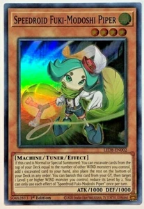 Yugioh Synchro Storm LED8-EN002 Speedroid Fuki-Modoshi Piper Super Rare NM/M - Picture 1 of 1