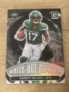 2022 Donruss Optic Garrett Wilson RC White Hot Rookies Prizm #WHR-3 NY Jets