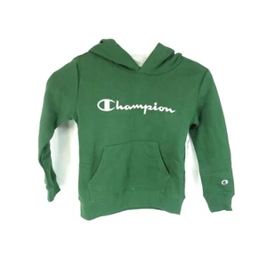 Champion Boys Green Hoodie Sweatshirt Logo Kangaroo Pocket S (6/7) NWT $40 - Picture 1 of 3