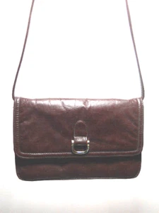 Pappagallo Exclusive - kleine Schultertasche burgunderfarben feines Leder mit drei Fächern - Bild 1 von 9