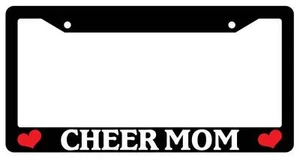Black License Plate Frame CHEER MOM Auto Accessory 669 - Picture 1 of 1