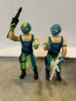 LOTE de mocasín de agua GI Joe Copperhead 1984 AMBAS VARIANTES GUANTE AZUL Y GUANTE VERDE Foto 1 de 4