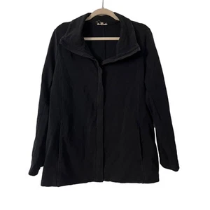 Eileen Fisher Black Cotton Zip Up Jacket Sz XL - Picture 1 of 6