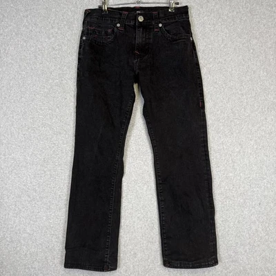 True Religion Men's Size 32 Black Ricky Relaxed Straight Leg Jeans - Image 1 of 4