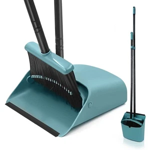 Broom with Dustpan Combo Set, Long Handle Lightweight Indoor Broom Set, Uprig... - Picture 1 of 6