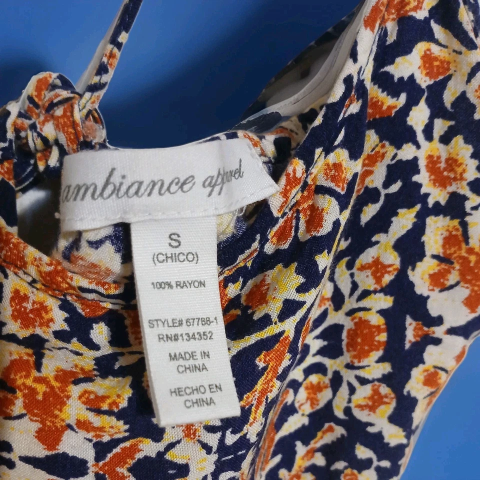 Womens Ambiance Apparel Multicolored Floral Romper SZ small - Image 1 of 4
