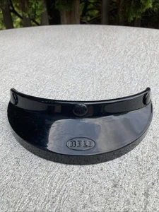 Vintage Bell Helmet 520 3 Snap Visor Black Painted - Picture 1 of 5