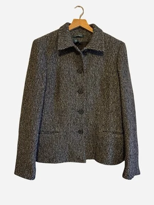 Vintage Lauren Ralph Lauren Wool Blend Tweed Short Blazer Jacket  - Image 1 of 4