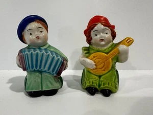 Vintage MCM Salz Pfefferstreuer Streuer Korkboden Japan Musikinstrument Deko - Bild 1 von 7