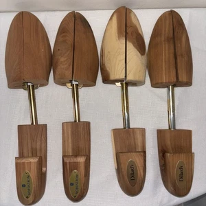 Dillard’s & Nordstrom Shoe Trees Wooden Cedar Men's SIZE Large Keepers, 2 Pairs - Picture 1 of 14