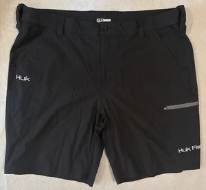 Pantalones Cortos HUK Pesca Ventilados Rendimiento Elásticos Hombres 3XL Negro Entrepierna Refuerzada - Imagen 1 de 15