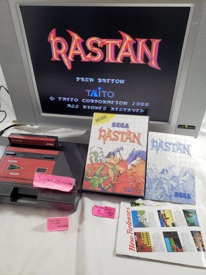 Rastan 1 SMS AUTHENTIC Sega Master System COMPLETE Case Poster Original Genuine - Image 1 of 4