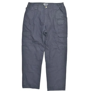5.11 Tactical Blue Cargo Carpenter Straight Pants Men's 36x32 Cotton Zip Solid - Picture 1 of 7