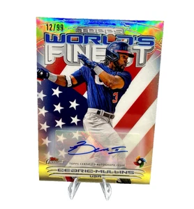 Cedric Mullins 2023 Topps Finest World’s Finest Auto 12/99 Silver Refractor Card - Picture 1 of 11