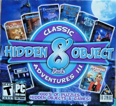 Hidden Object 8 Pack Classic Adventures III PC Game Rated Teen Tri Synergy New - Image 1 of 2