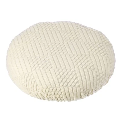 Kissenbezug Rund Hocker Bezug, elastisch, waschbar, für 11-14 Zoll, beige - Bild 1 von 4