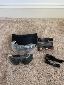 Wiley X WX Talon Sonnenbrille schwarzes Gestell schwarze klare Gläser Etui Milita Sicherheit NEU - Bild 1 von 3