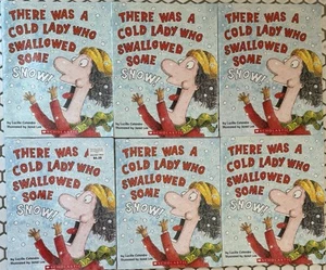6 Lot There Was an Old Lady Who Swallowed Some Snow PB Picture Books Colandro - Imagen 1 de 2