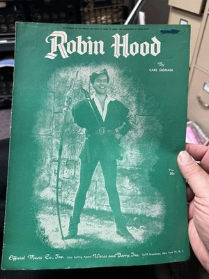 B 1955 TV Theme THE ADVENTURES OF ROBIN HOOD sheet music - Image 1 of 2