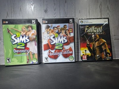 PC CD-ROM Video Game, FallOut New Vegas + Sims 2 University / 2 Holiday Edition - Image 1 of 4