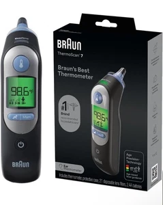 Braun Thermoscan 7 Termometro Orecchio Digitale, Guida Febbre Regolata all'Età - Foto 1 di 1