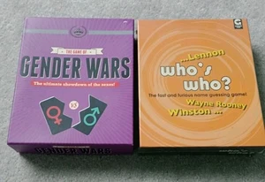 2 x games. Who's Who guessing game & Gender Wars. Ages 14+. Boxed. Never Used. - Picture 1 of 6