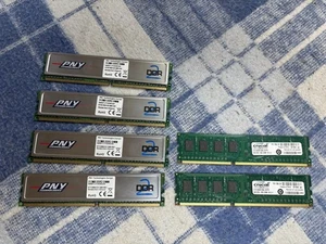 PNY 2GB DDR2 DIMM RAM & Crucial 4GB DDR3 RAM Job Lot - Picture 1 of 8