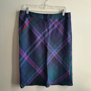 Falda clásica de mezcla de lana para mujer Eddie Bauer - patrón multicolor talla 10, nueva con etiquetas - Imagen 1 de 6