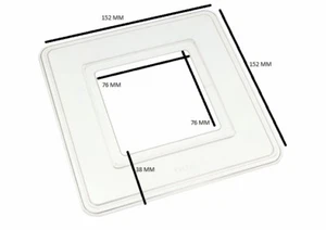 Single Light Switch Surround Finger Back Plate Clear Plastic Pack Of 100 - Picture 1 of 1