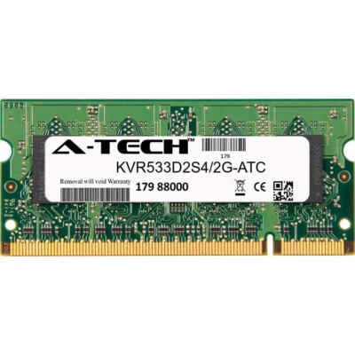 2GB DDR2 PC2-4200 533MHz SODIMM (Kingston KVR533D2S4/2G Equivalent) Memory RAM - Image 1 of 2