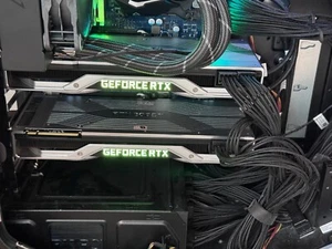 2 * Aufgerüstete NVIDIA GeForce RTX2080Ti 22GB Founder's Edition + NVLink Bridge - Bild 1 von 15
