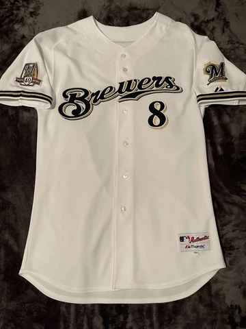 Milwaukee Brewers Ryan Braun Authentic Majestic Team Issued Jersey Sz 44 BNWOT Cover