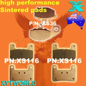 Front Rear Brake Pads for KAWASAKI ZX 10 R ZX 1000 E8F E9F FAF 2008 2009 2010 - Picture 1 of 3