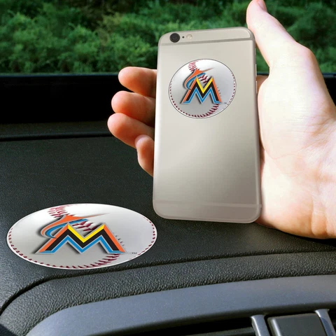 Fanmats MLB Miami Marlins Get a Grip Cell Phone Grip Thick Polymer Stickers Cover
